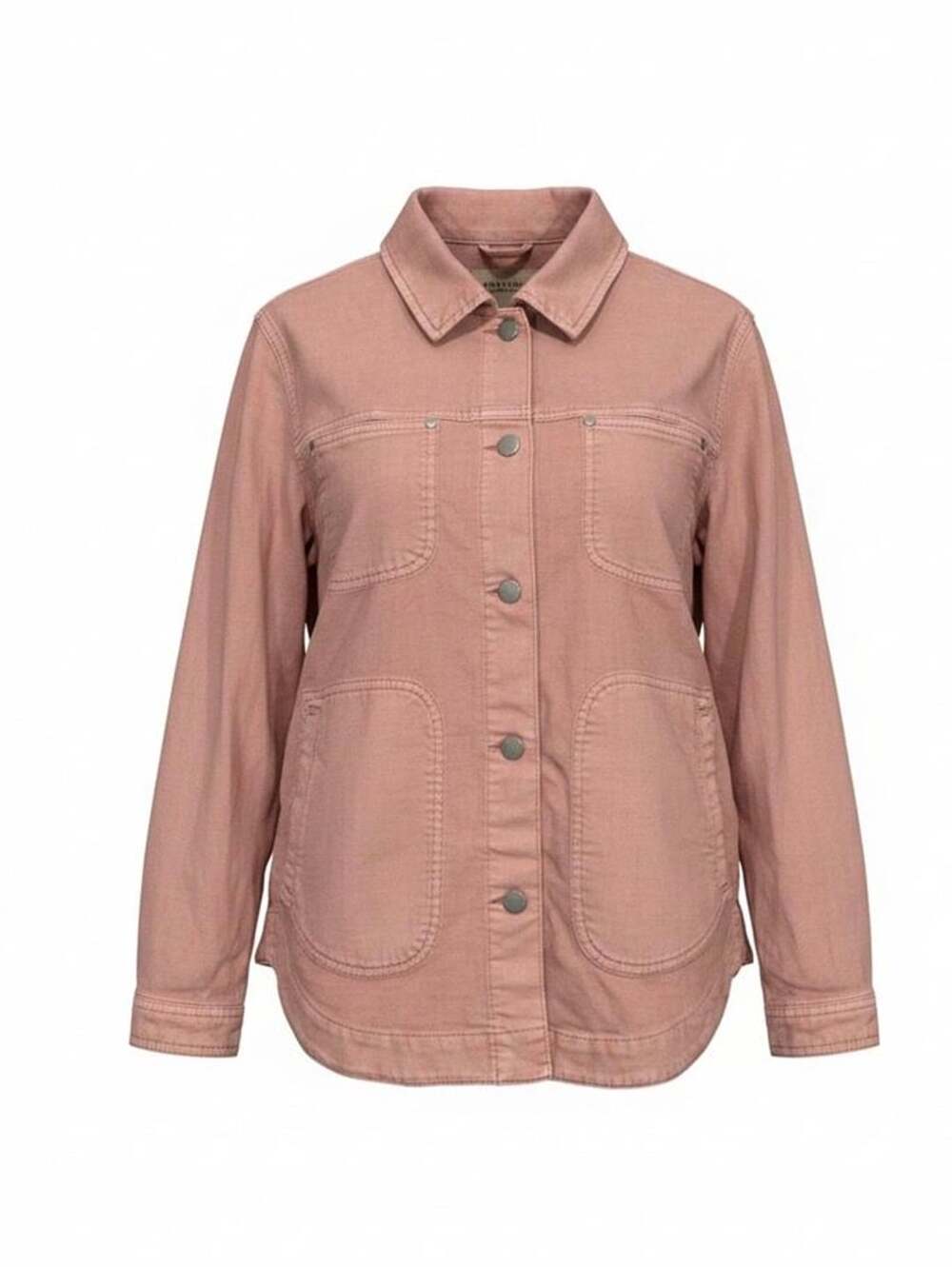 Liverpool Los Angeles Women’s Pink Utility Shacket Jacket Size M Button Front